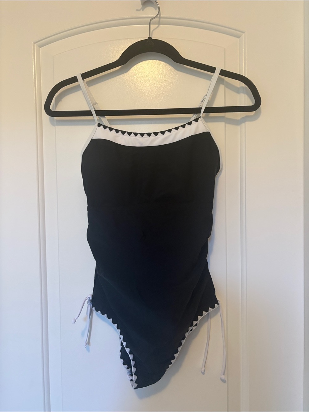 Black and White Trim Women's One-Piece Swimsuit